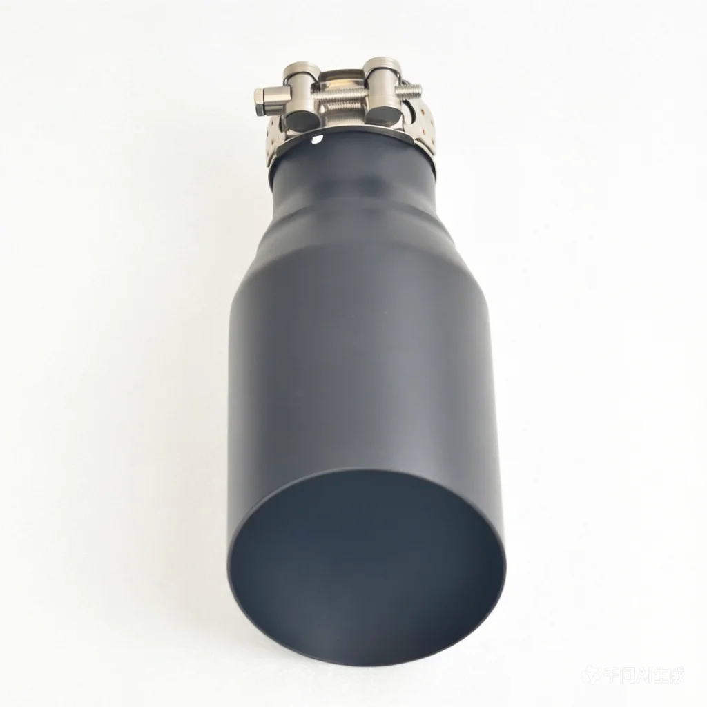 MILLTEK SPORT 304 Stainless Steel Matte Black Angled Exhaust Tip 1.2mm Thick for European Cars