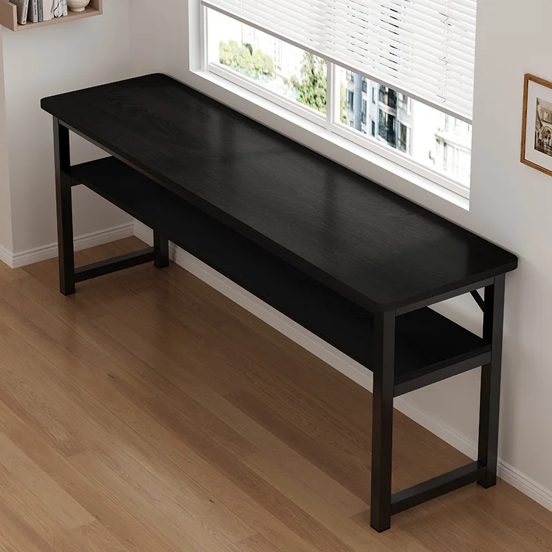

Double long desk Student home bedroom Learning to write Rental house Rectangle computer Narrow wall table