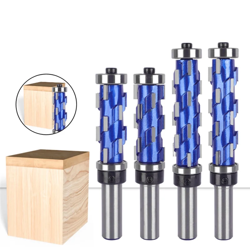 Milling Cutter 12Mm Shank 65Mm Flush Trim End Mill Solid Carbide Spiral Double Bearing CNC Router Bit for Wood