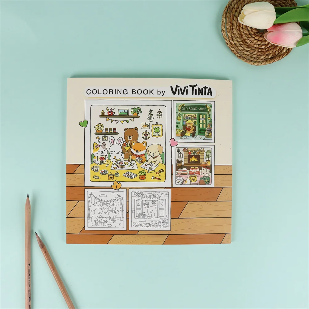Coloring Book For Adults And Teens Halloween Theme Featuring Adorable Creepy Creatures In Cozy Moments For Relaxation Gift image 6