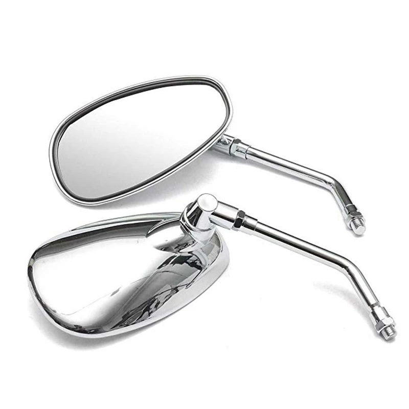 For Honda Shadow Spirit 750 1100 VTX1300 VTX1800 Chrome Motorcycle Mirrors 10MM