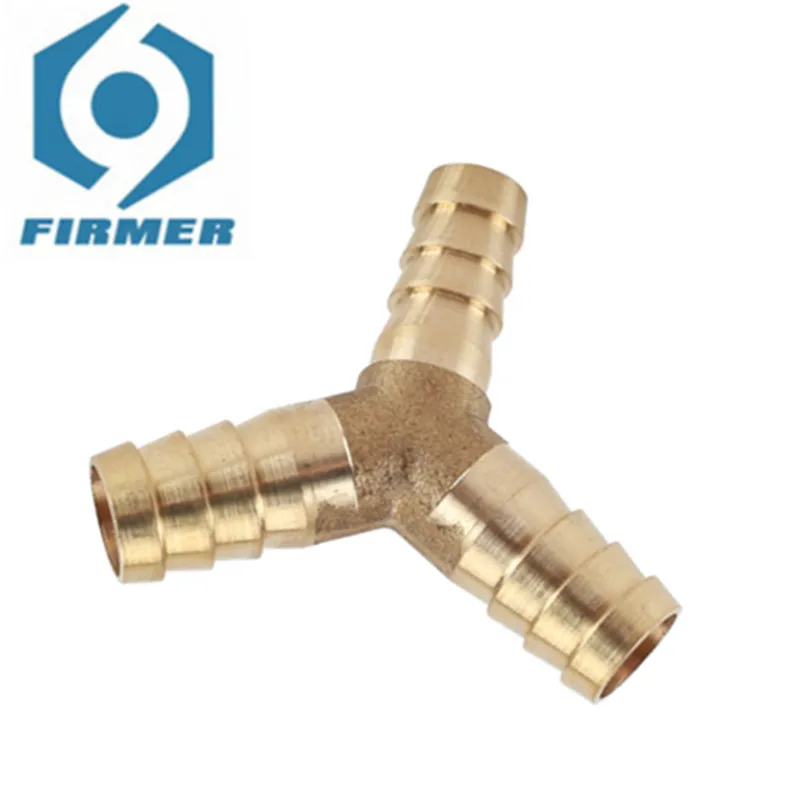 50 Pieces Brass Pagoda Y Tee 6/8/10/12/14/16/20mm Good Toughness Fine Processing Tube Wall Thickening Wear-resistant And Durable