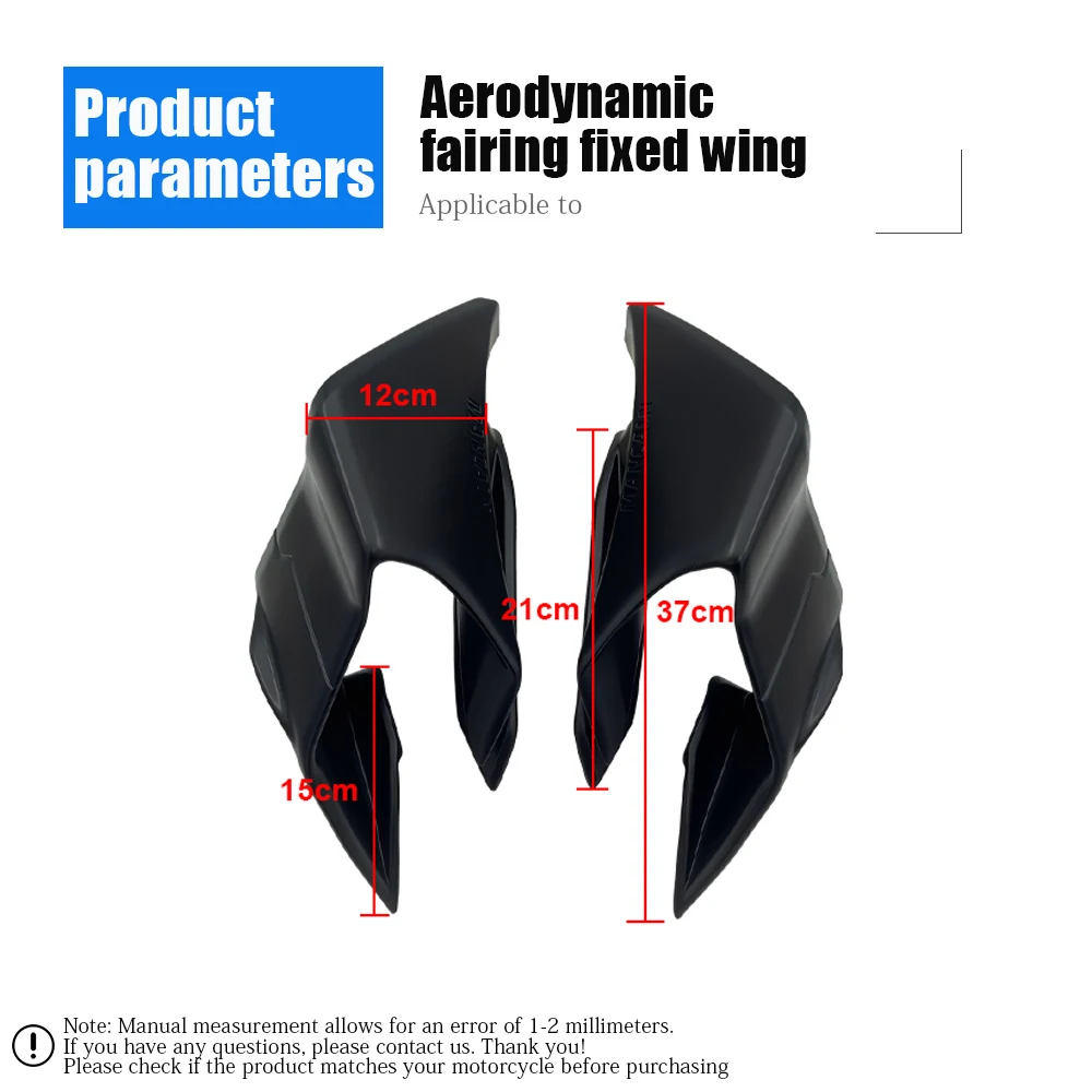 Motorcycle Parts For Yamaha YZFR6 R6 2008 2009 2010-2016 3M Paste Aerodynamic Winglet Fixed Wind Wing Side Wing Side Fairing