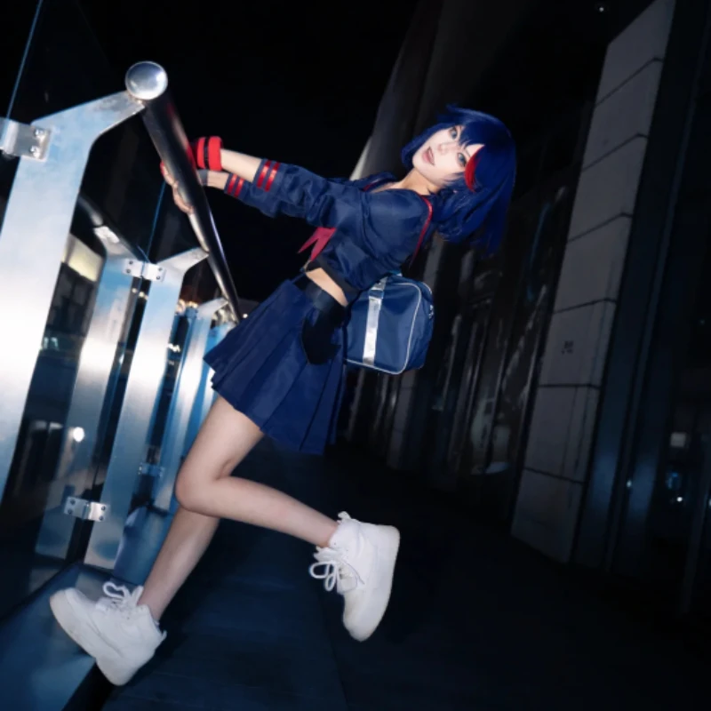 Kill la Kill Ryuko Matoi Cosplay Costume Goku Uniform School Girl Outfit Red Sailor Collar Belt Boots For Women Halloween view 6