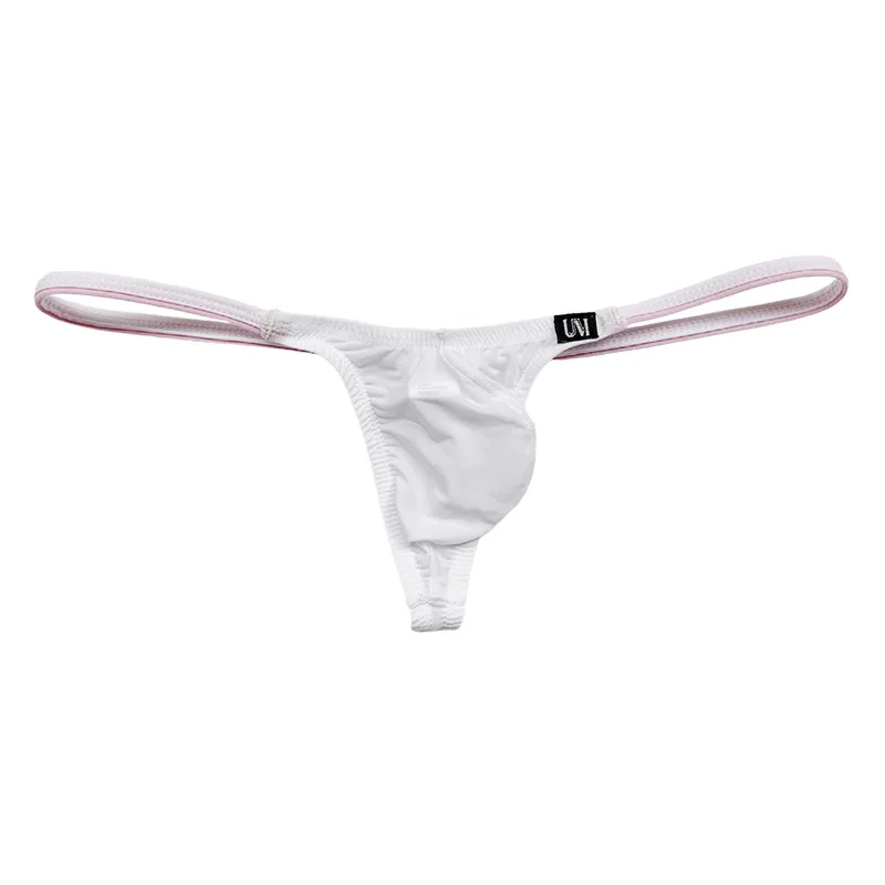 

Men Ice Silk T-Back Thong Underwear Thin Strap Low Waist Sexy Breathable Bulge Pouch Panties 0116