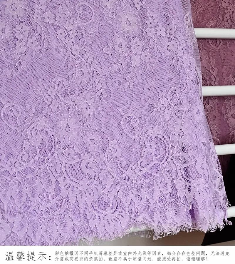 Colored Eyelash Lace Fabric Clothing Wedding Dress Sexy Hollow Fabric Making Fabric image 3