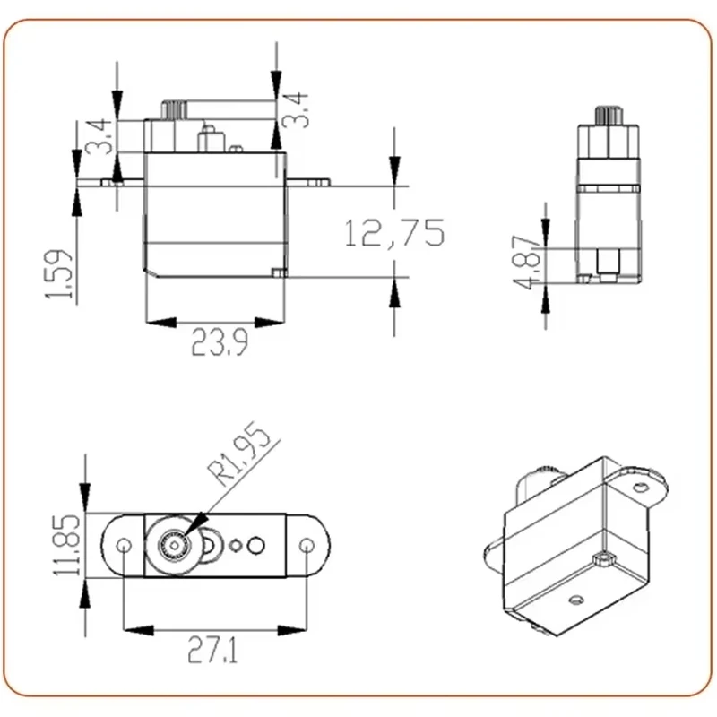مايكرو أجهزة رقمية 12 جرام RC هليكوبتر أجزاء صغيرة TS08MD ميتال جير ل RC 250 450 هليكوبتر طائرة سيارات قارب روبيت لتقوم بها بنفسك اللعب #3