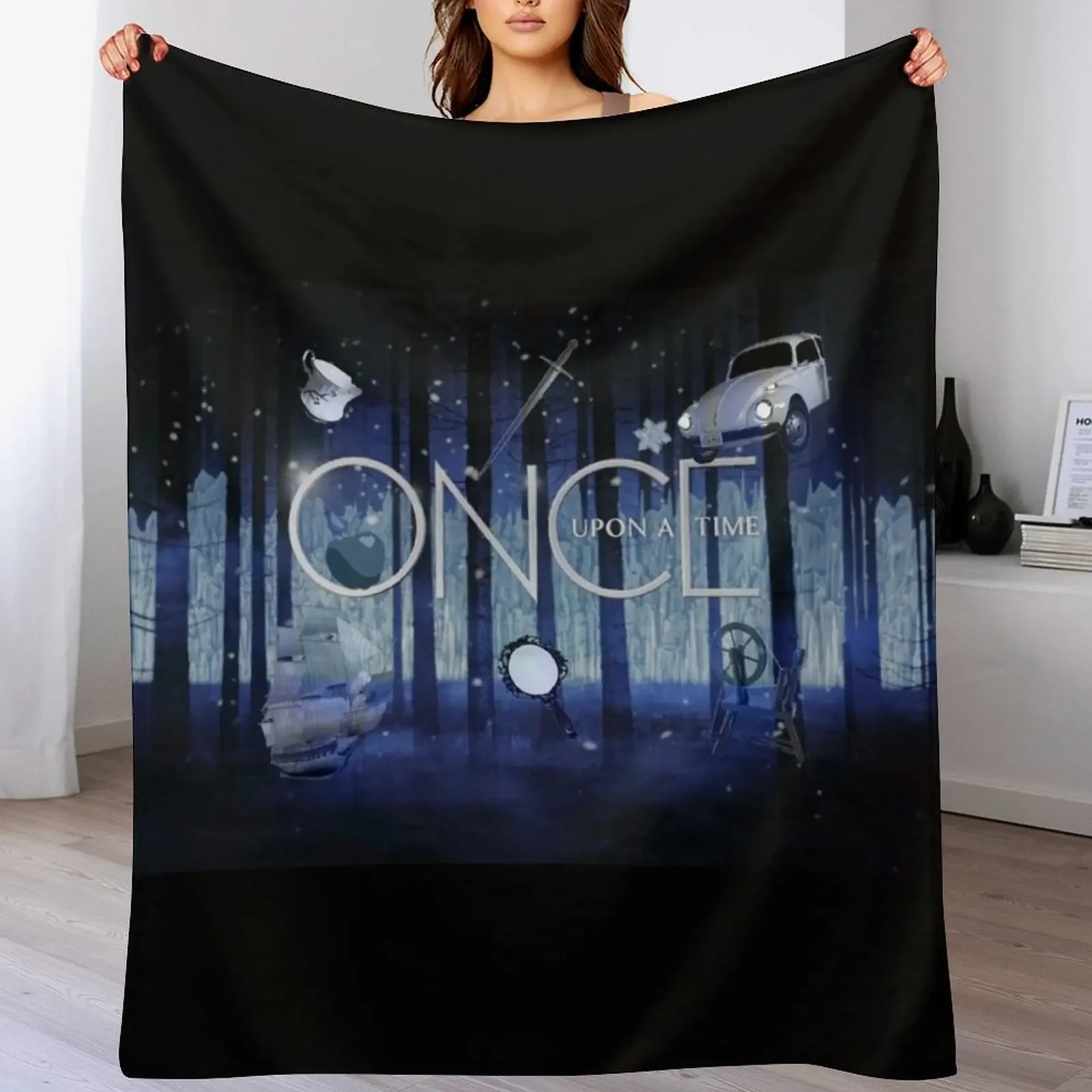 

ONCE UPON A TIME Throw Blanket Polar Bed linens Vintage Luxury Blankets