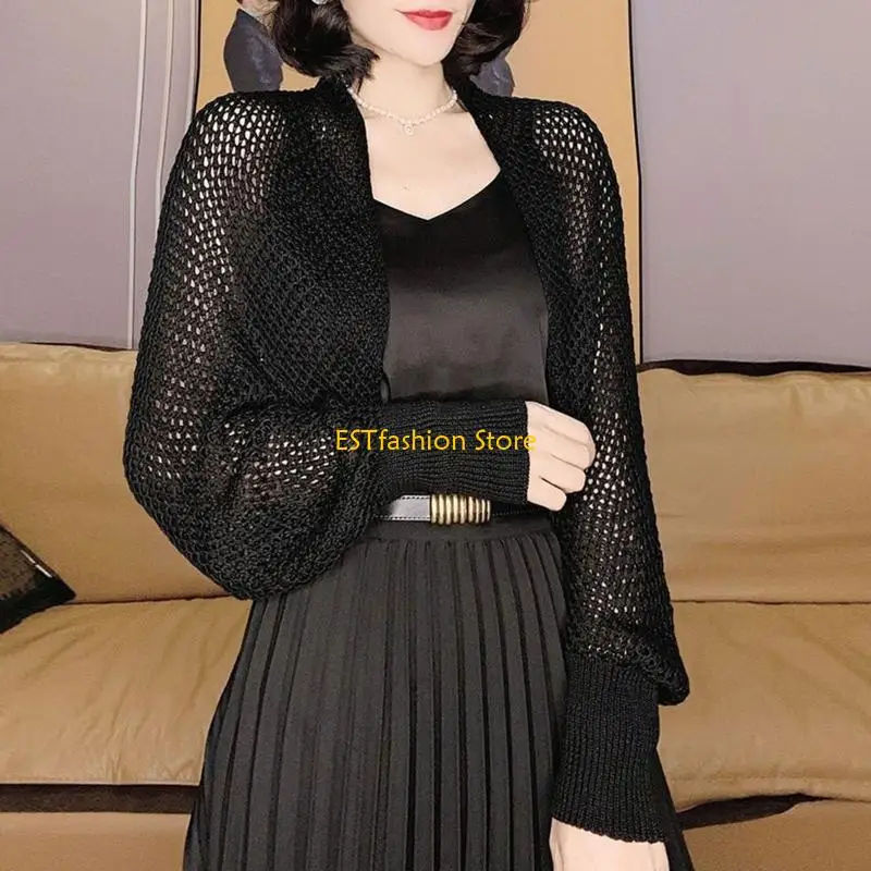 y5gc عباءات أنيقة للنساء الطقس الساخن الطقس العلوي التفاف اللون الكلاسيكي #4