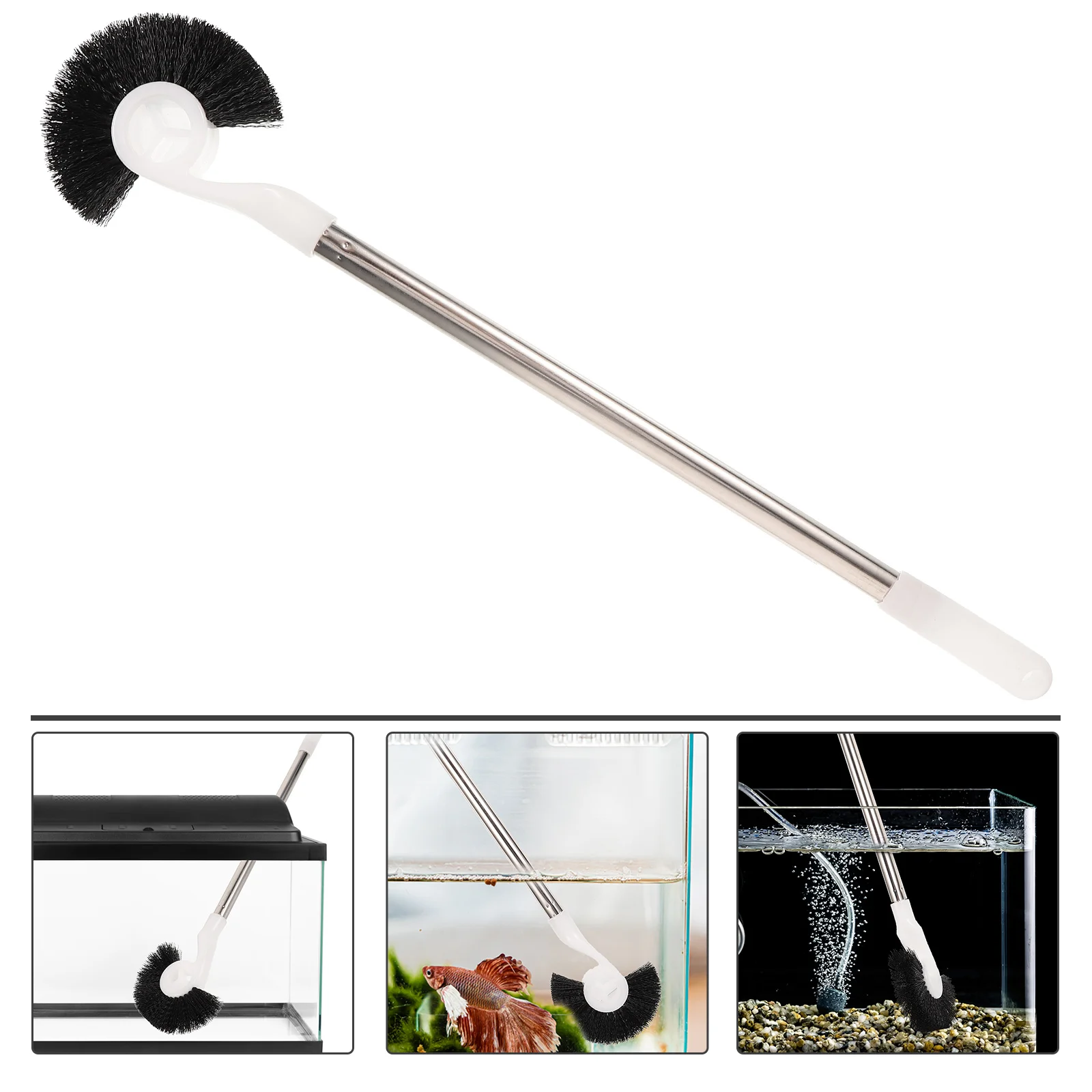 

Fish Tank Brush Scrub Aquarium Cleaning Convenient Cleaner Accessory Ergonomic Hose Tools