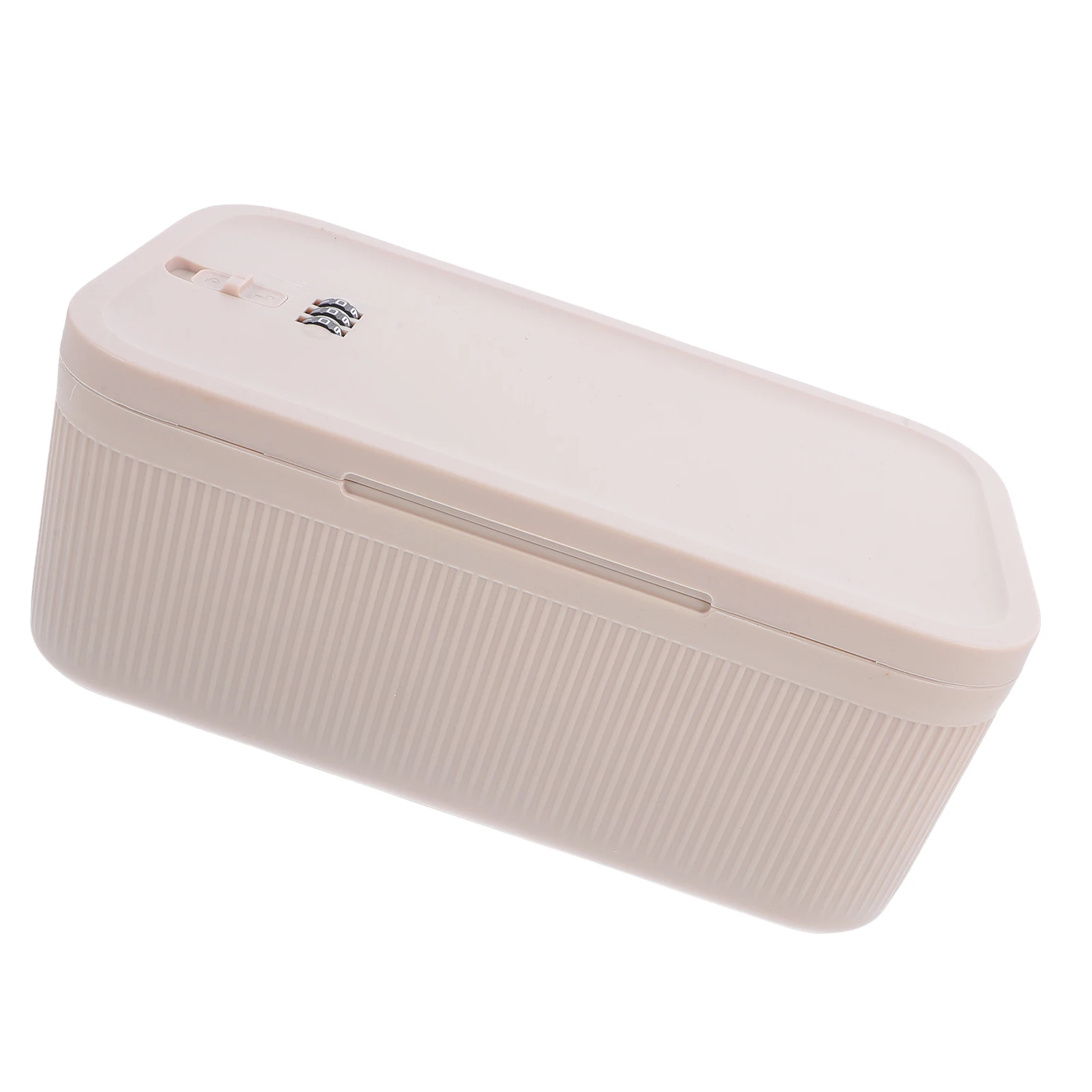 

Storage Box Grey Iron Lockable Boxes for Food Medication Personal Items with Code Plastic Compact Sealed Design PP Material