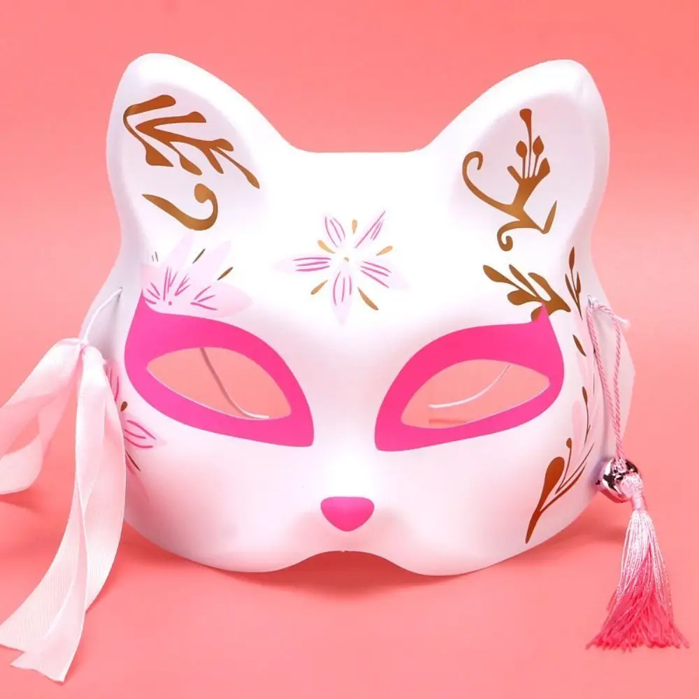 2 szt. Japońskie Maski Lisie Anime Cosplay Ręcznie Malowane Półmaski Wykwintne Akcesoria Anime Cosplay Maskarada