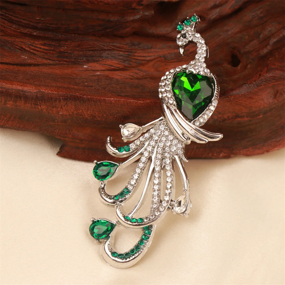 Baroque Luxury Peacock Phoenix Animal Design Men's Women's Brooch Pins，Jewelry AccessoriesWeddingHolidayPartyCoupleSurprise Gift view 3