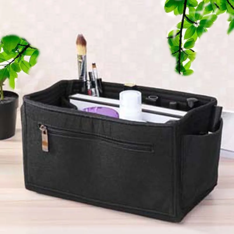 Liner Bag Insert Purse Liner BagWomen's Handbag1PC Portable Felt Inner Bag Storage   Tote Makeup Organizer Felt Insert Bag