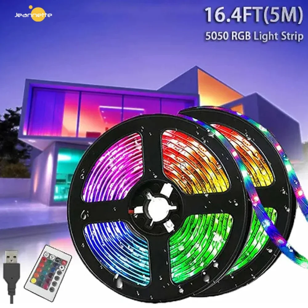 

5V Usb Led Lights For Room 5050 Rgb Led Strip 5 10 Meter Diode Tape Gamer Decoration Ice String Bar Lighting Adhesive Led Ribbon