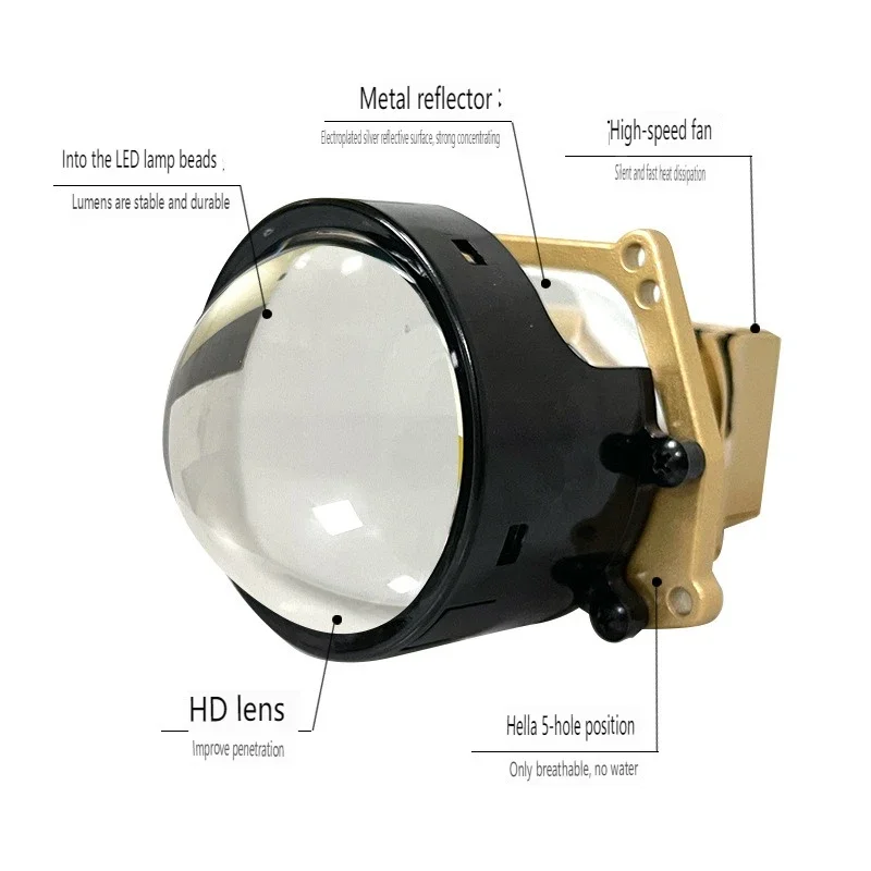 

Hella 5 Bracket Holes Position Spotlights with High Brightness, Suitable for Car Headlights and Biled Projector Lenses