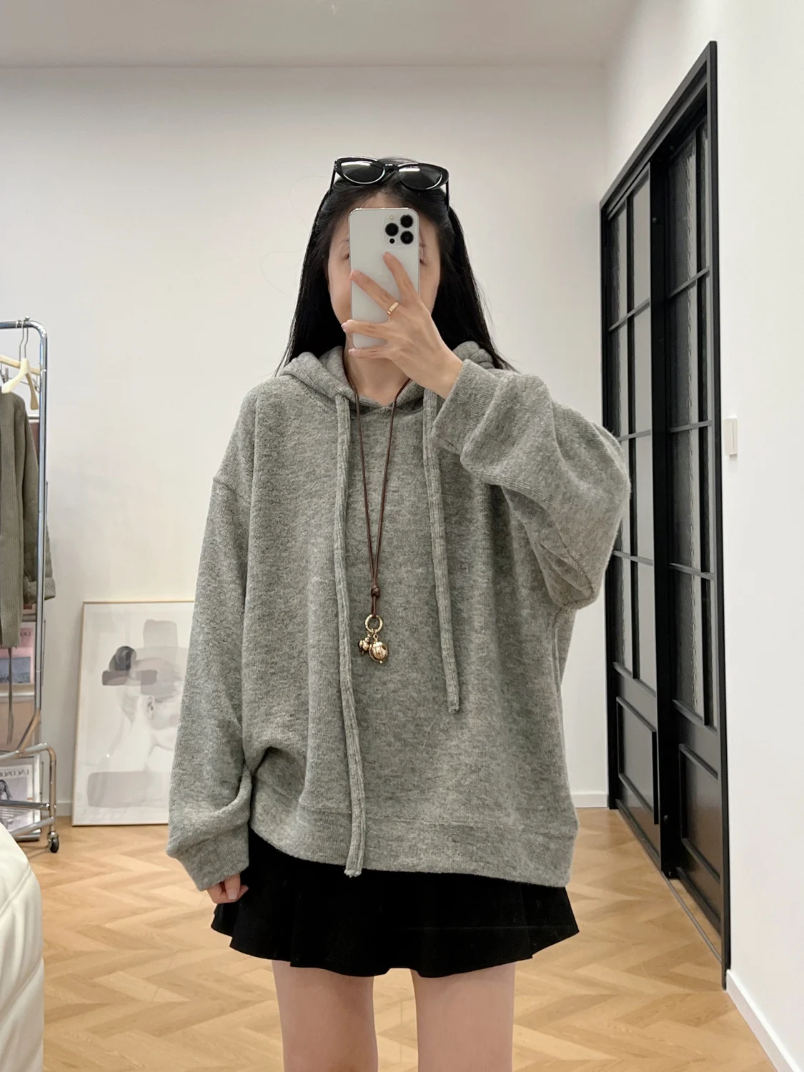 

Вязаное полотенце с капюшоном большого размера, хлопковый свитшот, женский осенне-зимний утягивающий мягкий уютный накладной светильник, нежный Sle