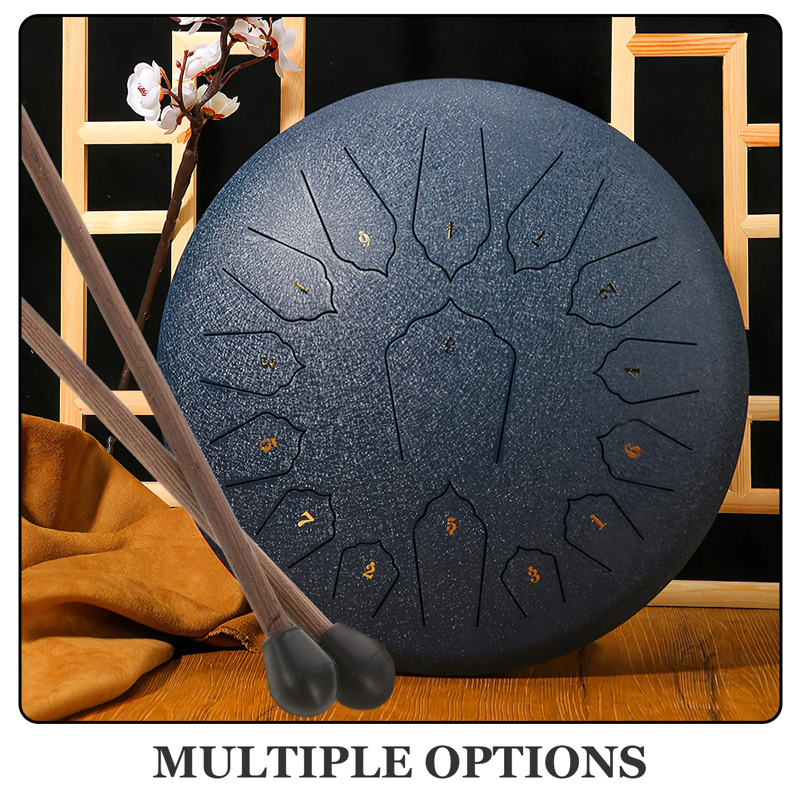 

2pcs Tongue Drum Mallets Wooden Silicone Heads Lightweight Portable Practice Drumsticks For Hand Pan Stage Performance