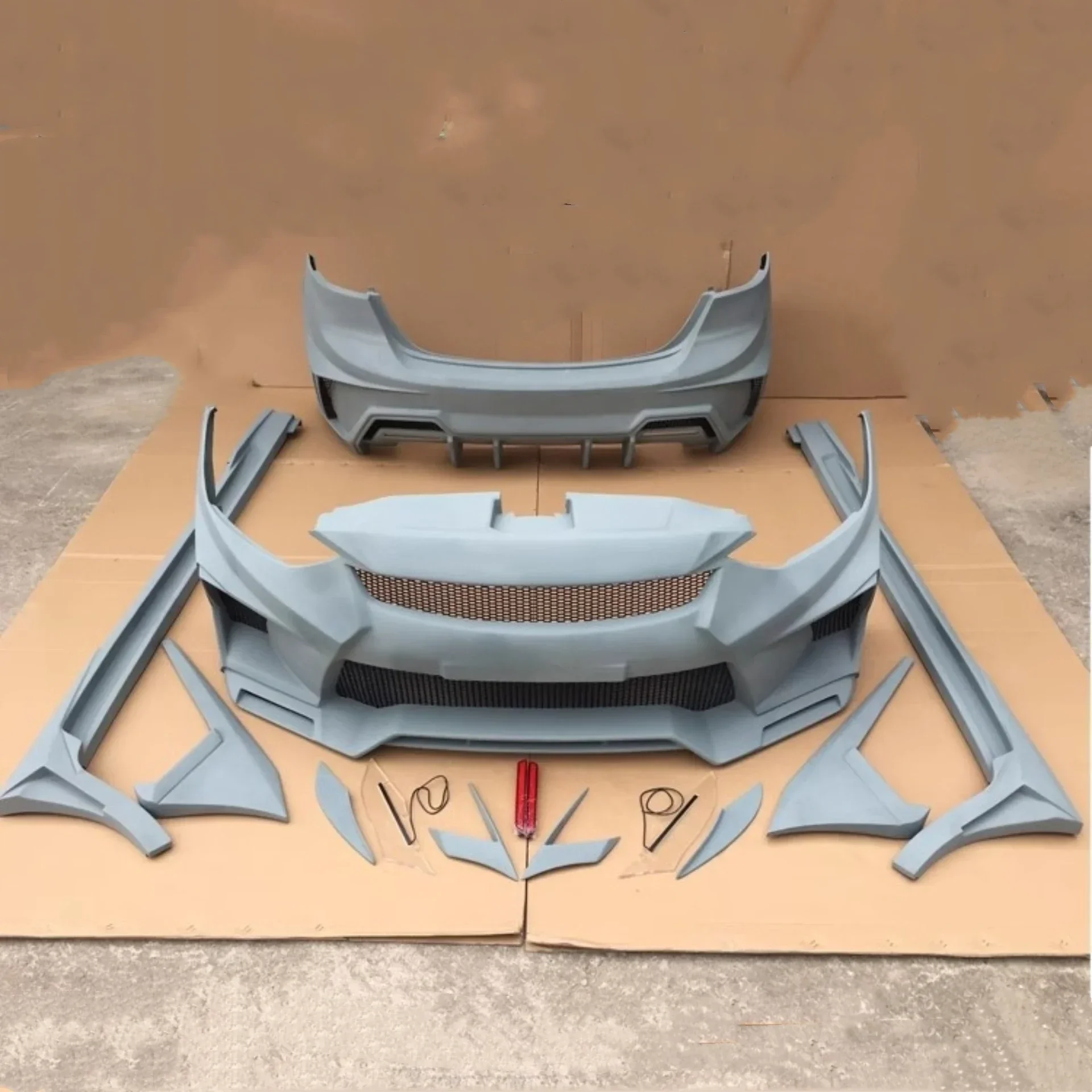 

Unpainted Front Rear Bumper Side Skirt Engine Hood for Hyundai Elantra Modified EX Style Body Kit Car Accessories