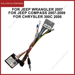 Power Cable Canbus For Jeep Wrangler 2007 / Compass 2007-2009 / Chrysler 300C 2006 Car Audio Radio Android Player Wiring Harness
