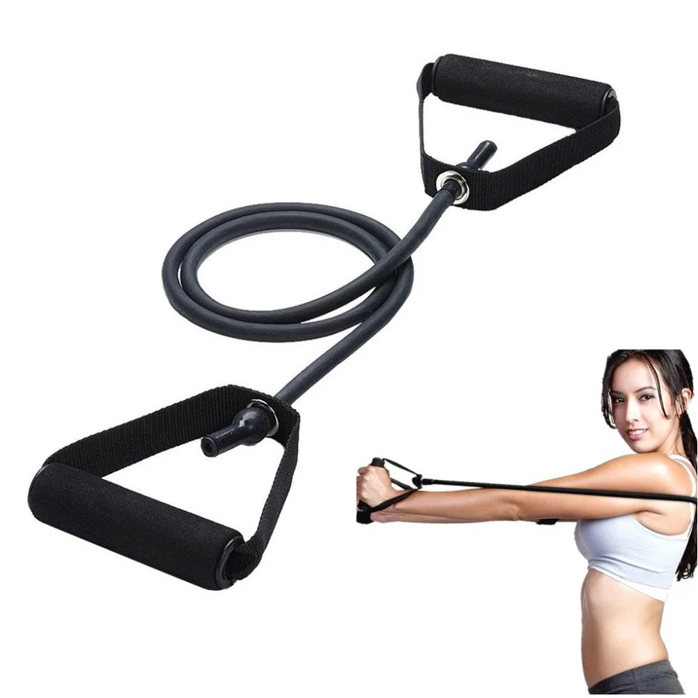

1pc Latex Silk Resistance Bands With Handles Door Anchor For Yoga Pilates Workout Exercise Tubes Resistance Training Fitness