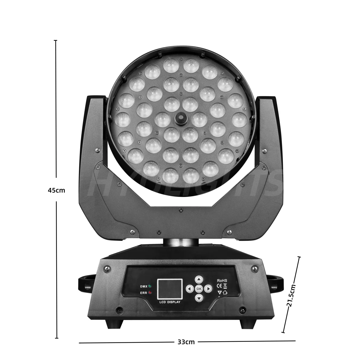 36x18W LED Zoom Wash Moving Head Licht RGBWA UV 6in1 Mit CTO Farbtemperatur DMX512 Bühnen-DJ-Bar-Beleuchtung – Detail 2