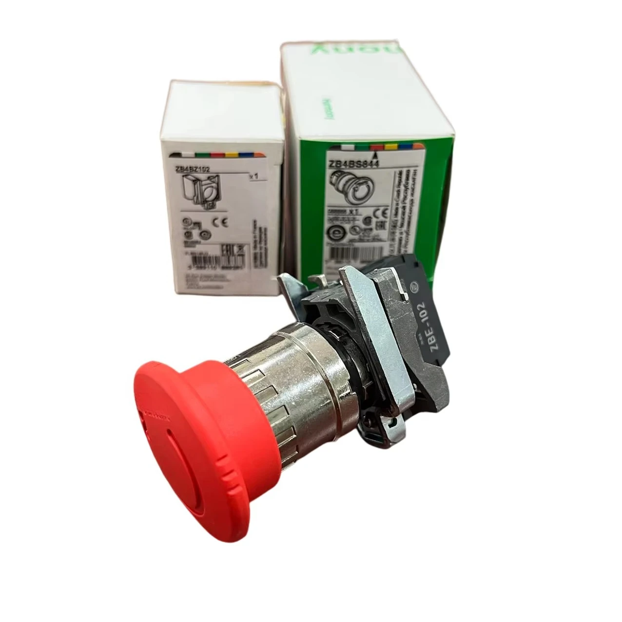 

Steel XB4BS8442 Emergency Stop Switch, Close Button