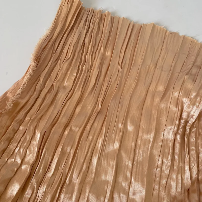 

Korean-style glossy solid color polyester fabric for pleated clothing handmade diy fabric
