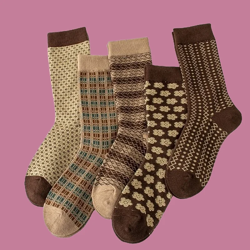 Calcetines a la moda y versátiles para mujer, medias de tubo medio y cintura alta, a prueba de frío y cálidas, 3/6 pares