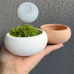 Round Bowl Shaped Flower Pot Silicone Mold DIY Gypsum Cement Candle Cup Vessel Epoxy Resin Molds Jesmonite Home Decoration