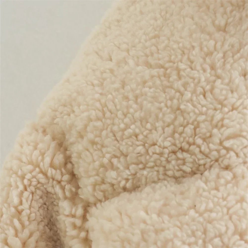 Leisure New Women's Lamb Wool Short Cotton Coat Standing Collar Thickened Warm Women's Clothes