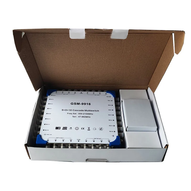 Multiplex DiSEqC Switch DVB-S/T Satellite Multiswitch 9in Cascade/Terminal Transfer Switch Satellite TV Receiver Ready Stock