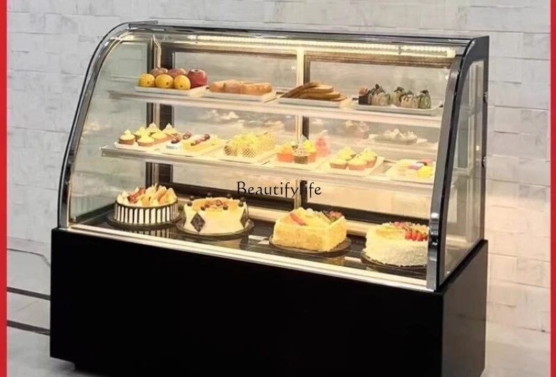 

Cake Refrigerated Display Cabinet Commercial Fresh Baking Cake Mousse Dim Sum Dessert Display