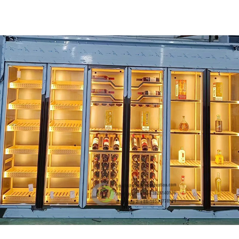 

Modern Gold Stainless Steel Wine Rack Display Sideboard Cabinet With Glass Opening For Living Room Dining Room Furniture