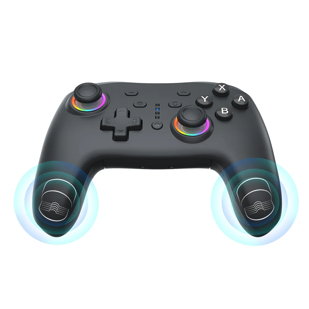 New Game Joystick for Switch,PC,Android,iOS,RGB Gamepad with Hall Trigger,6‑Axis Gyroscope,Programmable Buttons