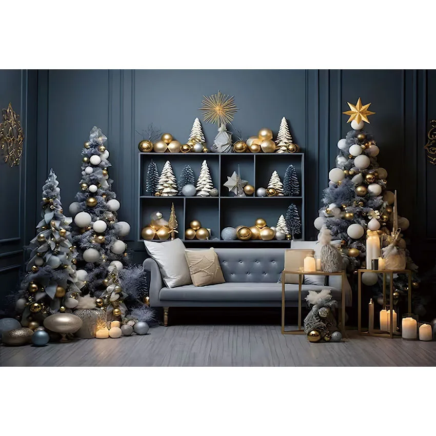 Avezano Christmas Background Winter Snow Fireplace Windows Interior Xmas Tree Decoration Backdrop Photo Studio Photocall Props