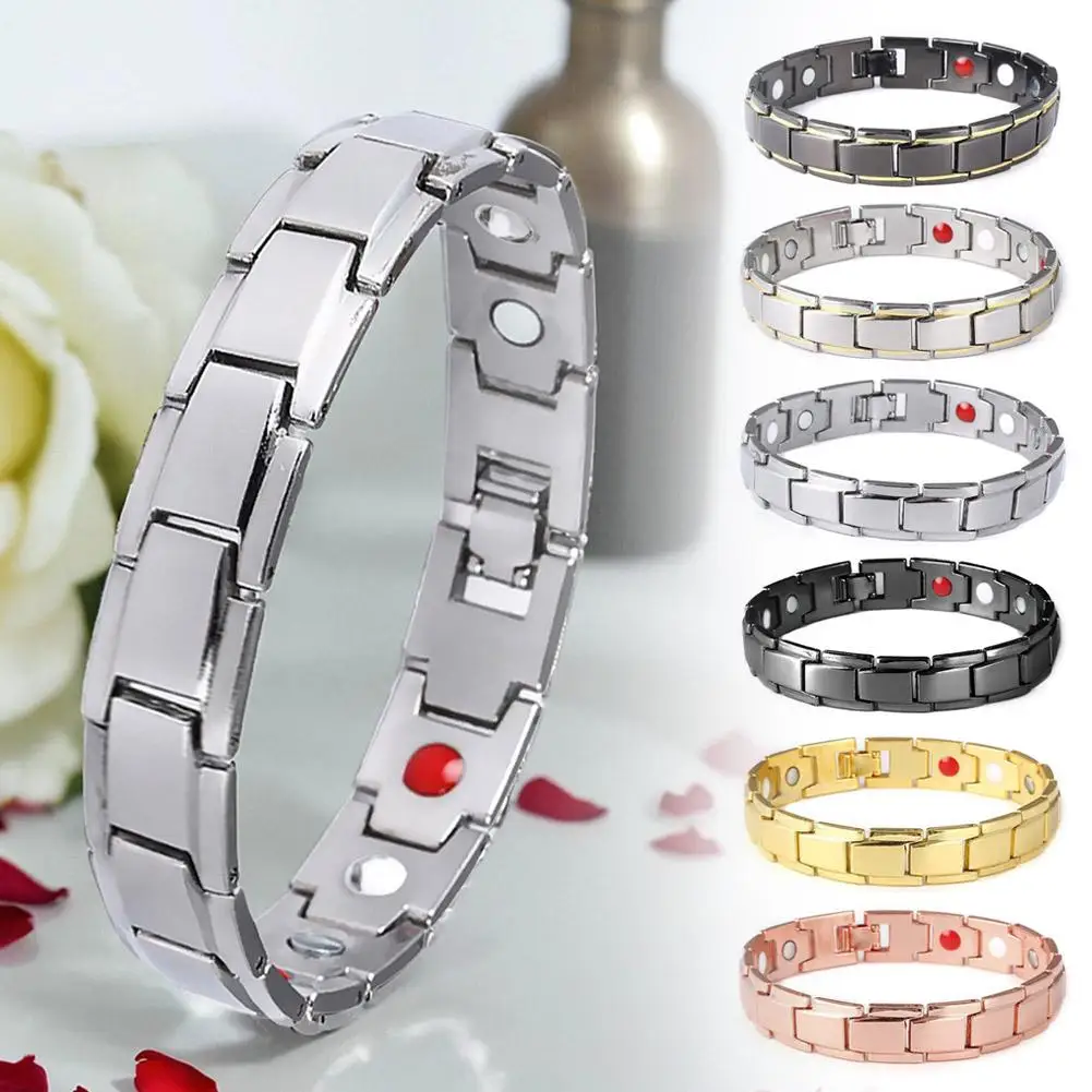 Stainless Steel Magnetic Bracelets for Arthritis Pain Relief Therapy Elastic Bangle Bracelet Jewelry Health Slimming Weight K5C6