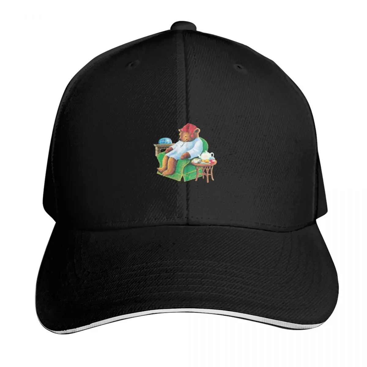 Gorra de béisbol con pegatina de oso de la marca Celestial Seasonings Sleepytime Tea, bolsa de playa, sombreros divertidos, gorra personalizada negra para hombres y mujeres