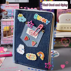 Product DIY Cover Denim Notebook Hand Ledger Diary With Pocket Binder Journal Mini Card Album