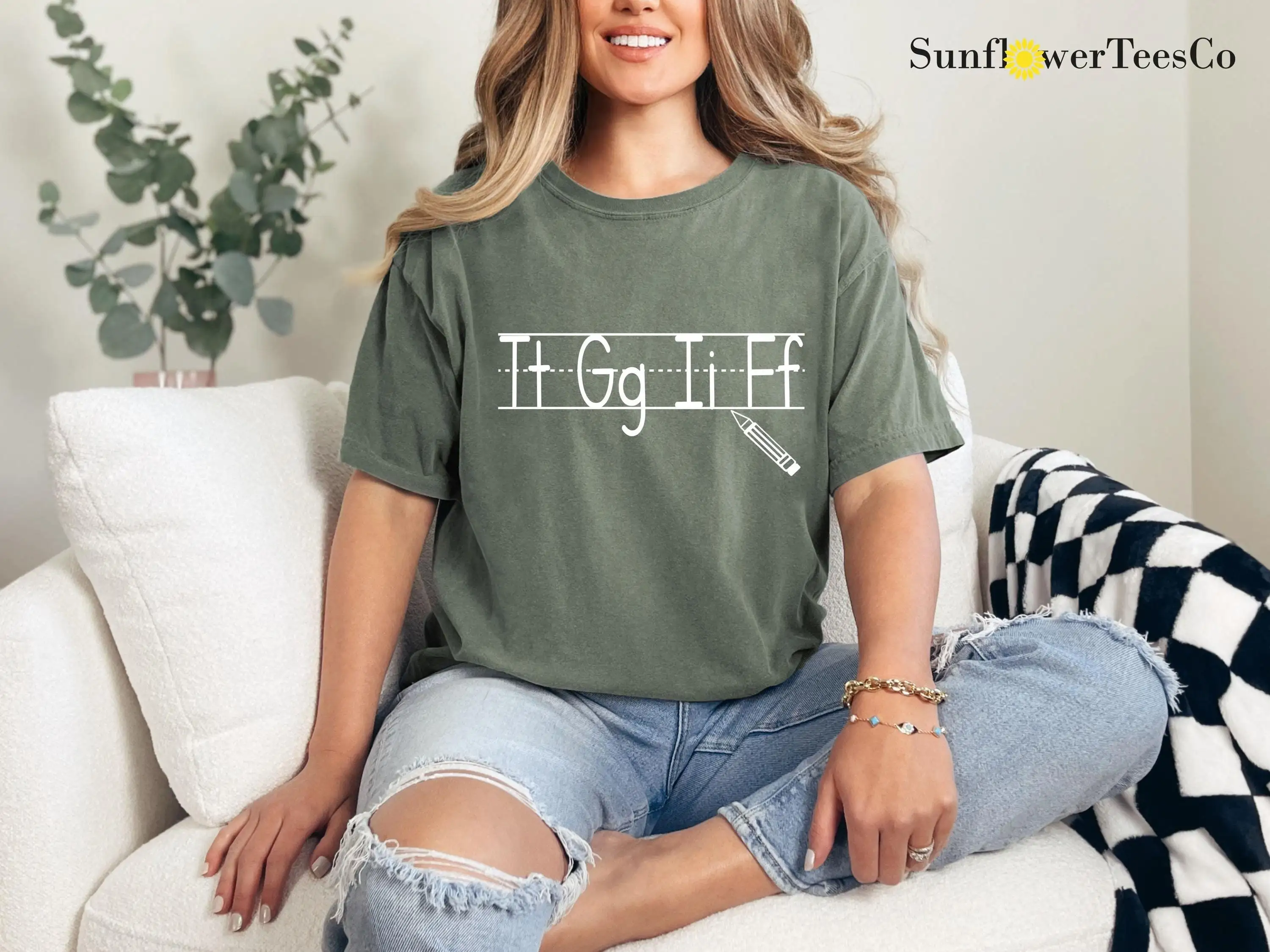 

Comfort Colors TGIF T Shirt Teacher Back To School Alphabet Funny Appreciation
