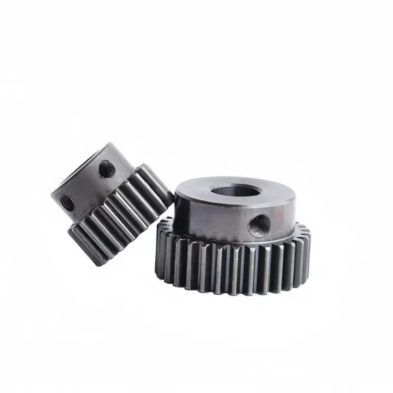 4PCs  1 mold convex platform gear motor gear 45 steel finished product inner hole 16 18 20 30 35 40 45 50 teeth
