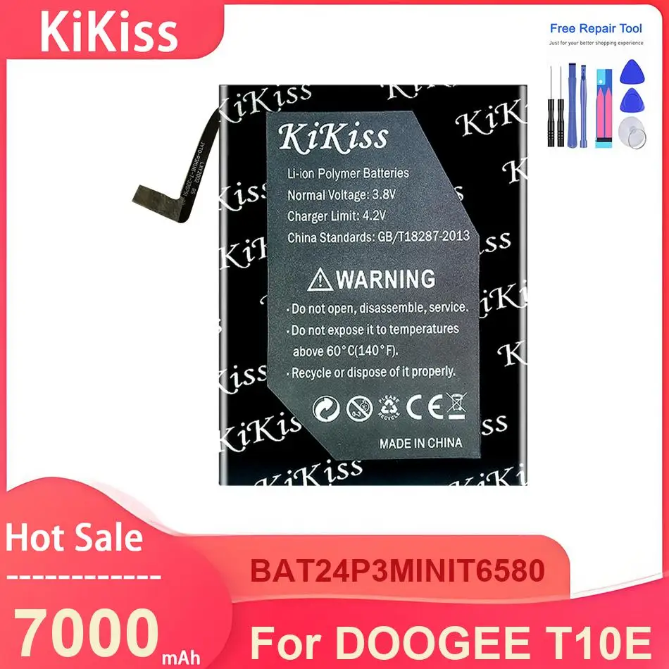 

Аккумулятор для мобильного телефона KiKiss для DOOGEE T10E, аккумуляторы BAT24P3MINIT6580 7000 мАч