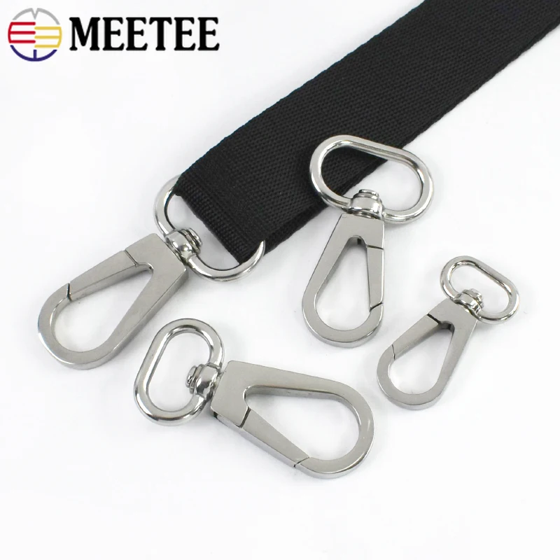 1/2/3Pcs 33-46mm Stainless Steel Swivel Lobster Buckle Snap Hook Keychain Dog Collar Connect Clasp DIY Leather Craft Accessories