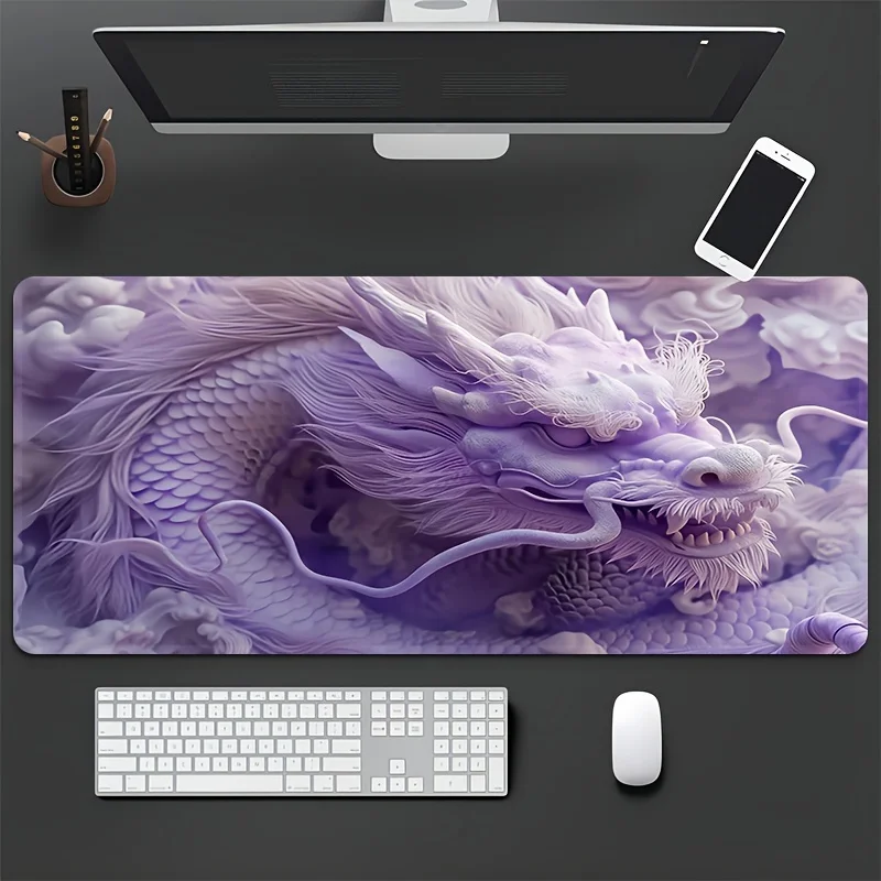 

Extra-large Purple Dragon gaming mousepad with waterproof and anti-slip rubber is suitable for office and study desk accessories