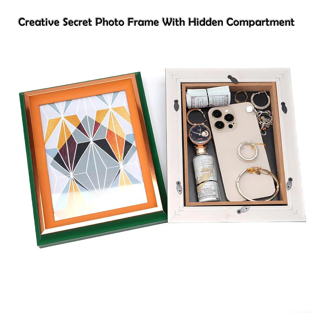 

Креативный скрытый сейф, фоторамка, секретное отделение для хранения денег, наличные, ювелирные изделия, ожерелье, телефон для украшения домашнего офиса