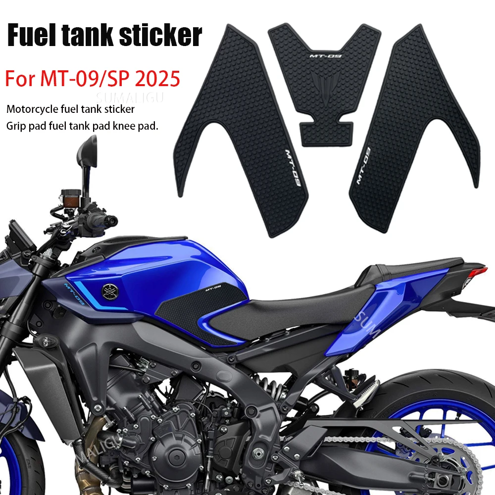 

For yamaha MT-09 SP MT09 2025 Motorcycle Accessories Tank Pad Non-slip Side Fuel Tank Pad Stickers Waterproof Rubber Sticker
