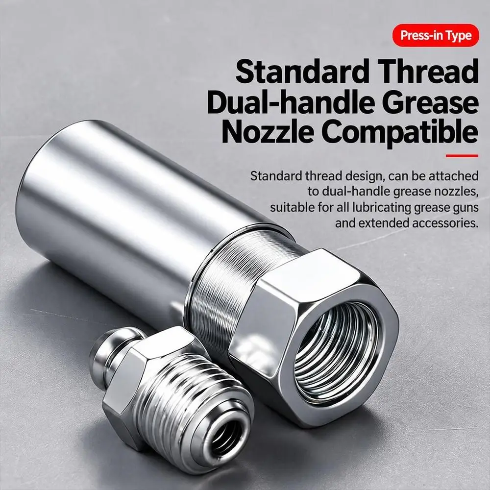 High Pressure Open-ended Right-angle Oil Injector Flush Mount Threaded Connection Lubrication Fittings Leak Resistant