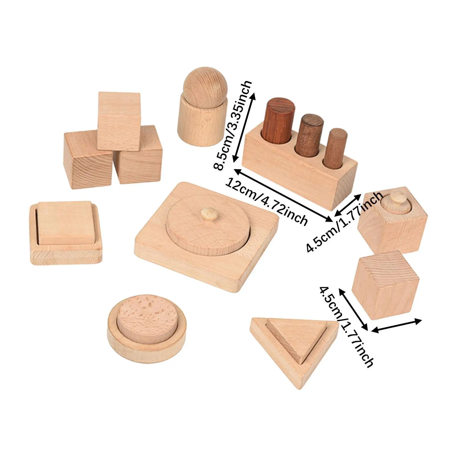 Wood Shapes Puzzle Shapes Matching Game for Birthday Gifts Party Favors