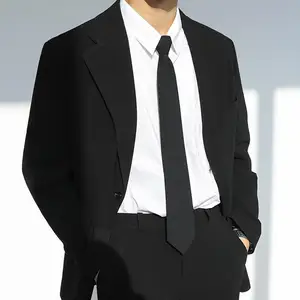 Narrow and silky tie for female neck, thin, soft for women, Korean style, simple, elegant, combines everything, retro, fashion, students 12 Main sales tie Hero Man - №11