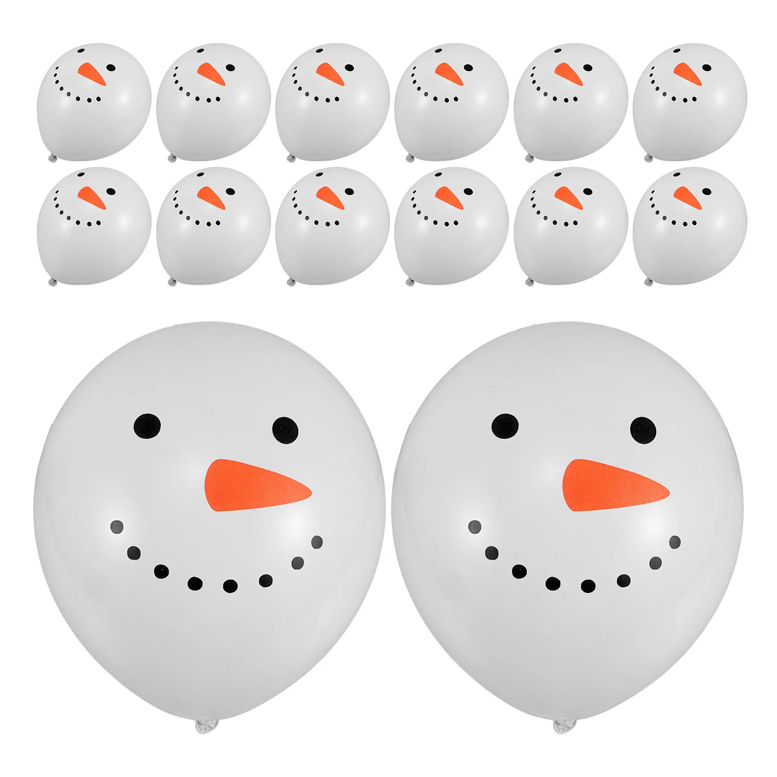 

50Pcs Christmas Snowman Balloons Big White Latex Balloons Christmas Party Setup Balloon Arch Decorations Winter